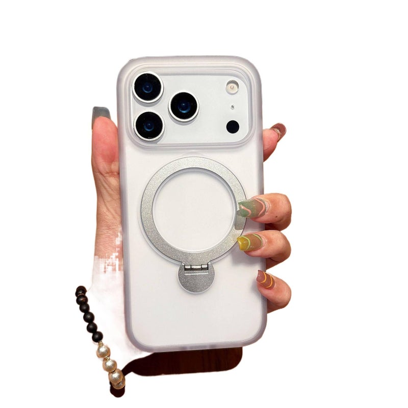 MS Acrylic MagSafe Case for iPhone 14 / 14 Plus / 14 Pro / 14 Pro Max with Drop Protection and Kickstand plus Shockproof plus Strong Magnetic plus Skin Feel in Frosted - Image 1