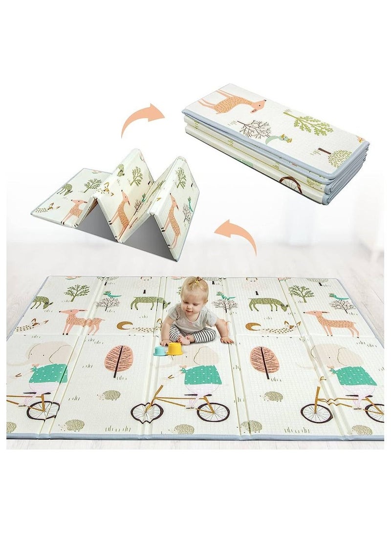 Baby Playmat Extra Large Foam Foldable Reversible Playmat Baby Crawling Mat (Design May Very) - Image 1