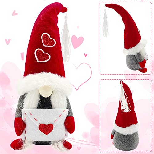 Teeker Valentines Day Decor - Valentines Day Decorations - Red Valentine Love Gnomes Decorations for Home, Office - Valentine's Gifts for Her, Wife, Women - Romantic Anniversary Vday Wedding Gift - Image 3
