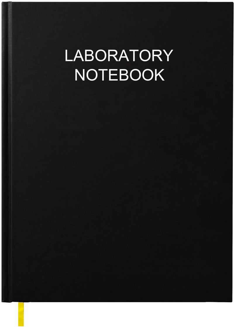 Tuun Fuplan Lab Notebook/Laboratory Notebook - (.25" Grid Format), Laboratory Notebook Quad Ruled Science Lab Book with Grid Pages: Table of Contents for Chemistry, Physics, Biology, 8" x 10", Black - Image 1