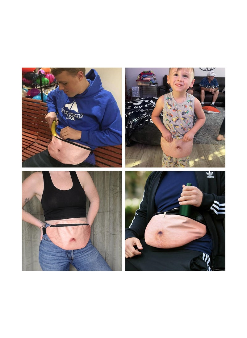 SYOSI - Funny White Elephant Gifts, Beer Belly Fanny Pack Gag, Gift Hairy Belly Bag, Hilarious Stocking Stuffers, Funny Gag Gifts, for Men, Coworkers, Friends, Dad, Grandpa, Grandma, Women, for Parties(1Pack) - Image 1