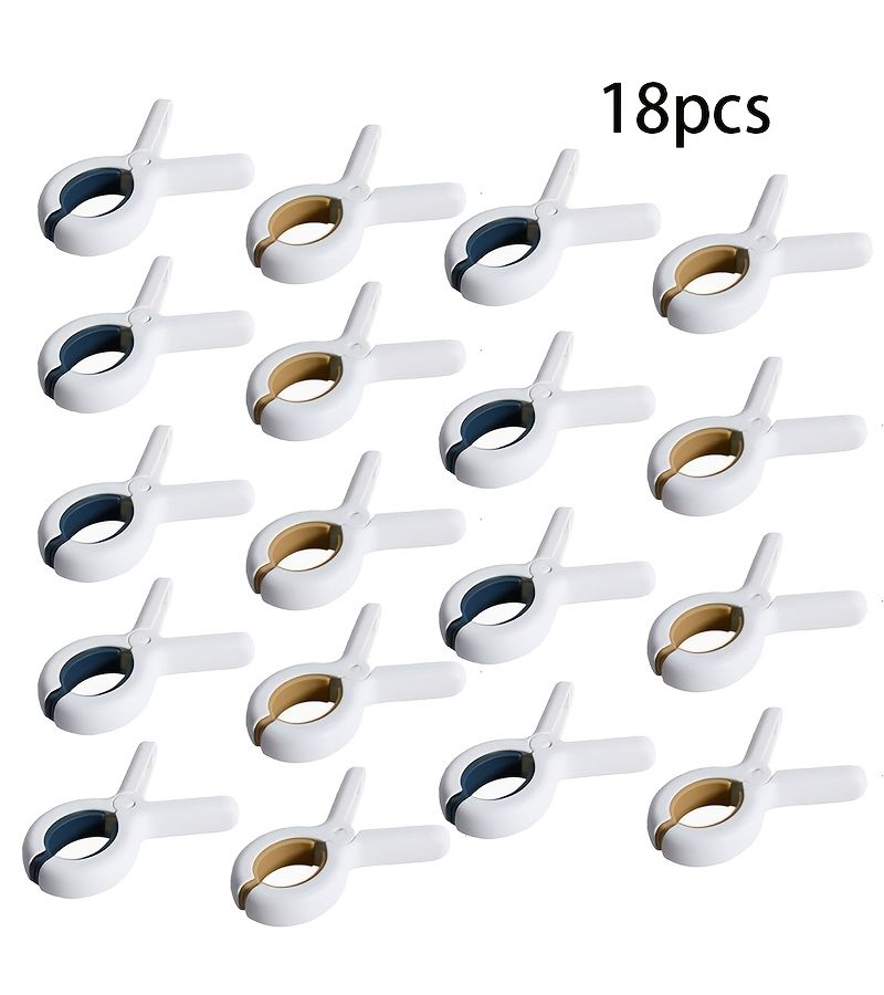 18 Pcs White Clothesline Clips for Blankets and Bed Sheets - Image 1