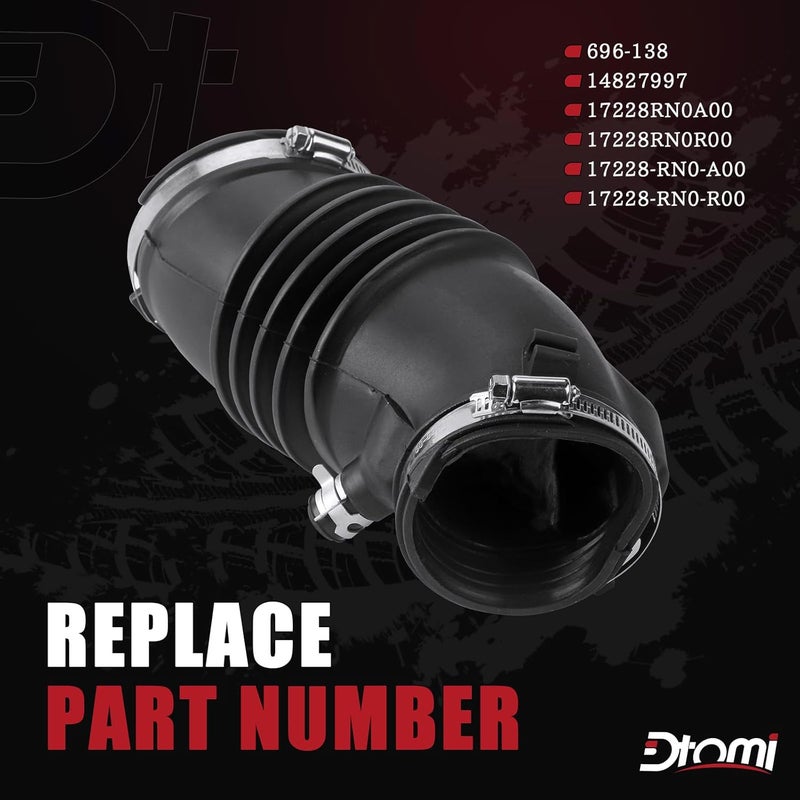 Dtomi أنبوب سحب الهواء لمحرك Dtomi لسيارات هوندا بايلوت - Image 2
