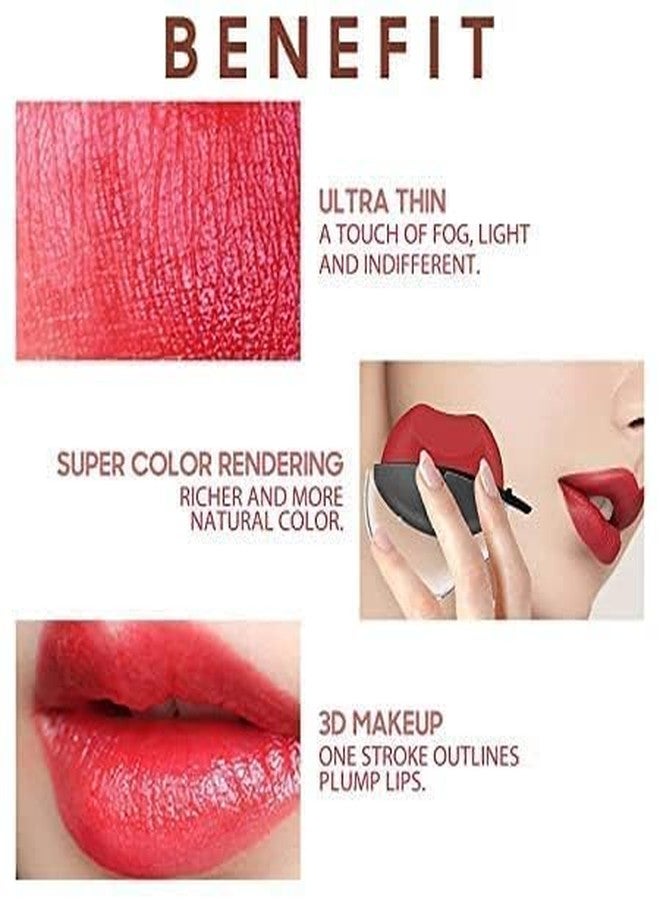 Harshlove Lip Shape Apple Lipstick - Long Lasting Waterproof Matte Lipstick - Red & Maroon Shades, 20g (Pack of 2) - Image 5