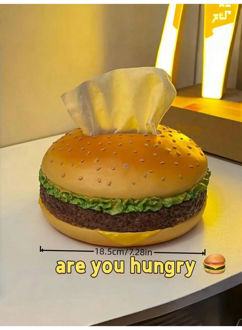 علبة مناديل بتصميم برغر واقعي يضيف لمسة ممتعة ولافتة في أي مكان حامل مناديل مثالي للتزيين في المطابخ أو المقاهي أو الحفلات ذات الطابع الخاص - Image 3