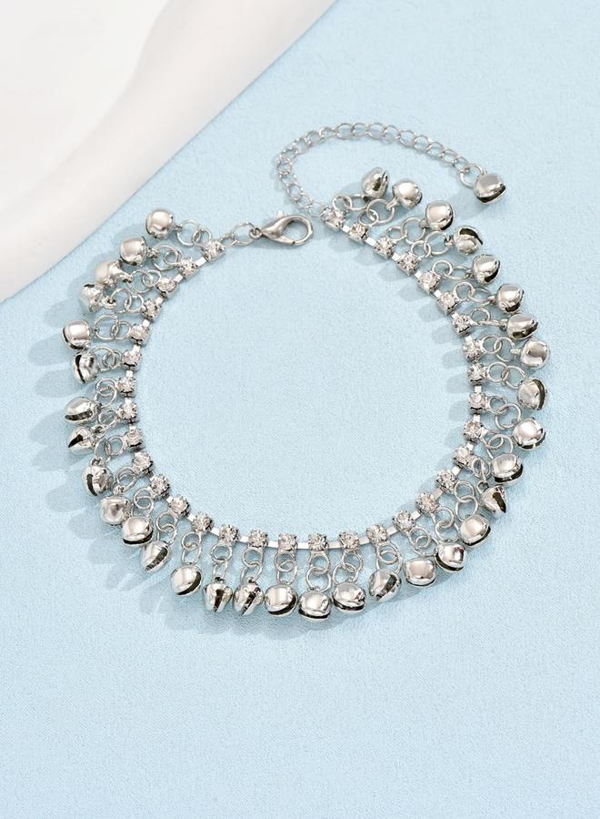 Take Two Embellished Anklet with Tassel Bells - Image 2