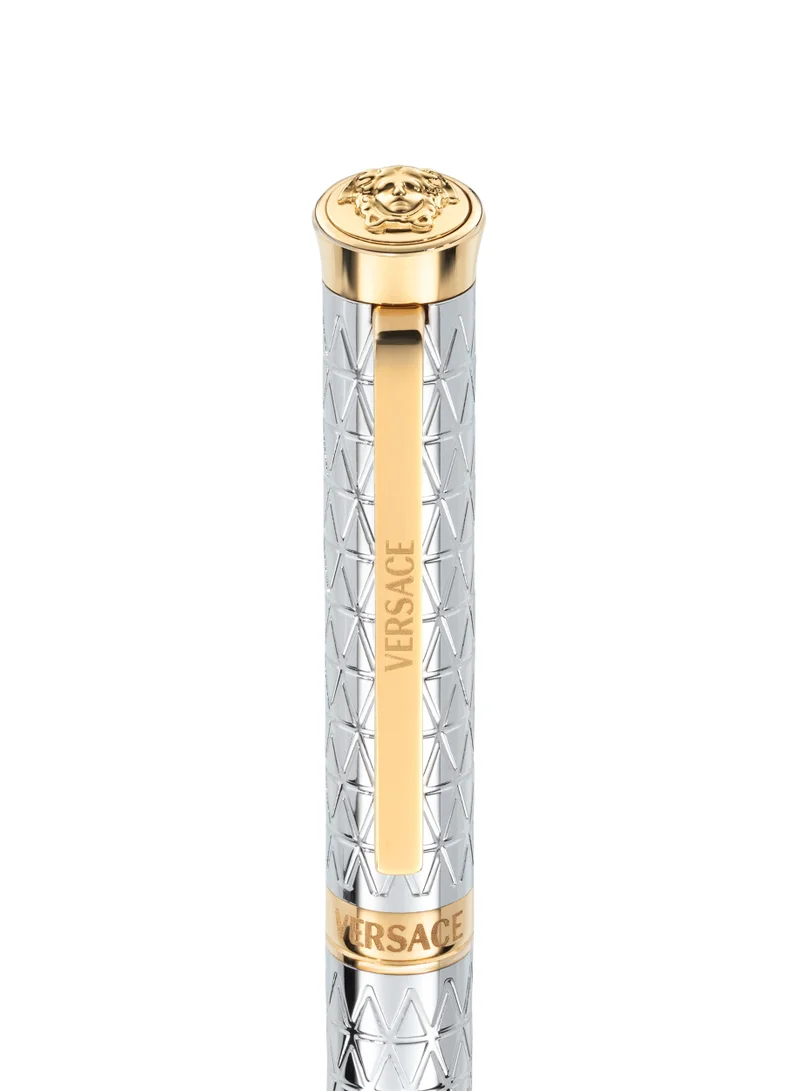 VERSACE Silver Gold Trim Pen Sleek