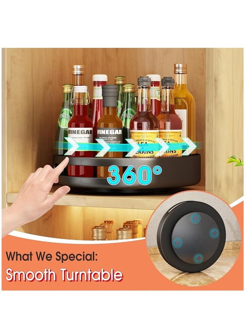 Beauenty Lazy Susan Organizer, 12'' Metal Revolving Spice Rack, 360 Degree Rotatable Rack Stand for Kitchen Cabinet Countertop Pantry Storage Bathroom - Image 3