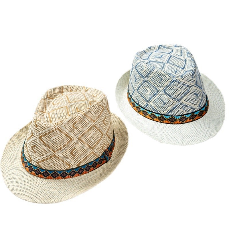 Summer Straw Hat Men's Classic Short Brim Sun Hat - Image 5