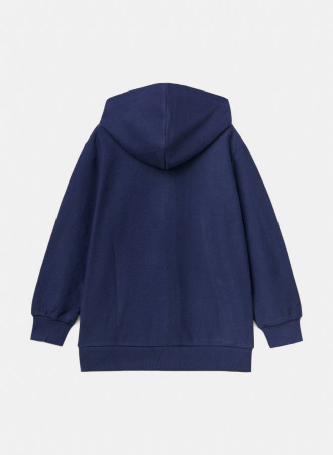 بينيتون سويتر أولاد بسحاب وتطريز - Image 2