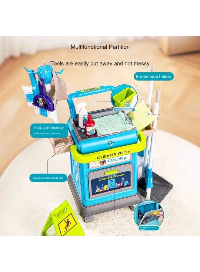 Clean Natural Foliage Trolley Cleaning Playset 40-Pcs 008-206 - Image 3