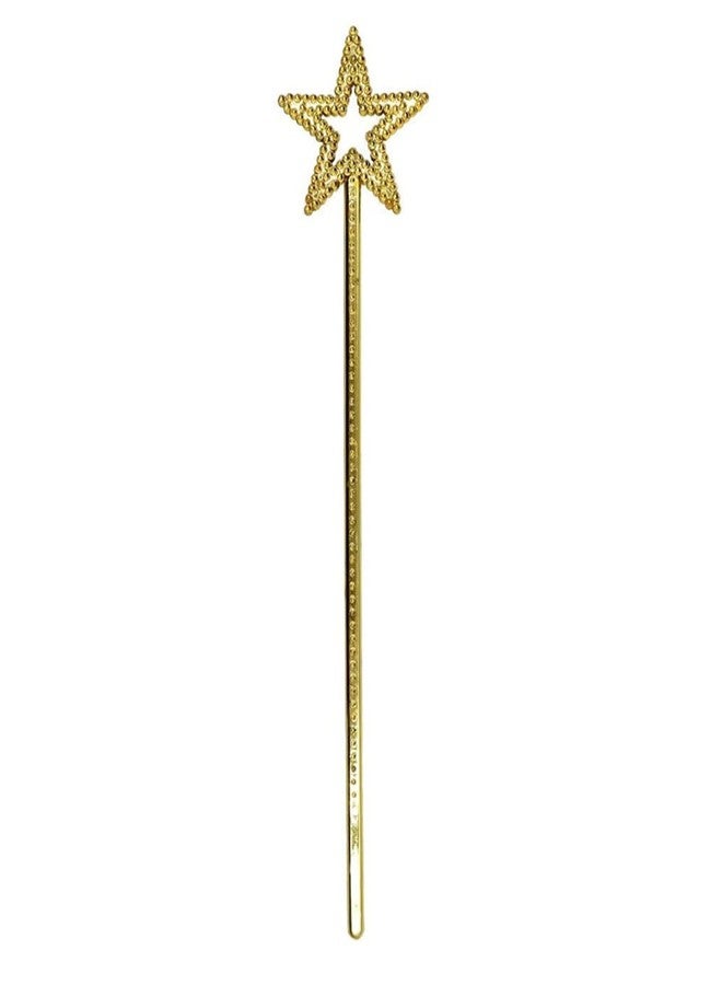Qeuly Star Wand Gold Fairy Wand 13 Inches Angel Wand Star Magic Princess Wands Plating Silver Star Stick (Gold) - Image 5