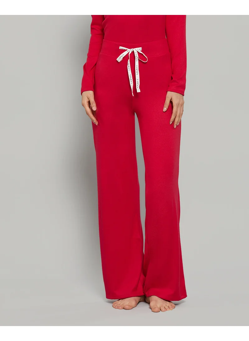 لا سينزا La Senza Jersey Drawstring Red Casual Lounge Pants