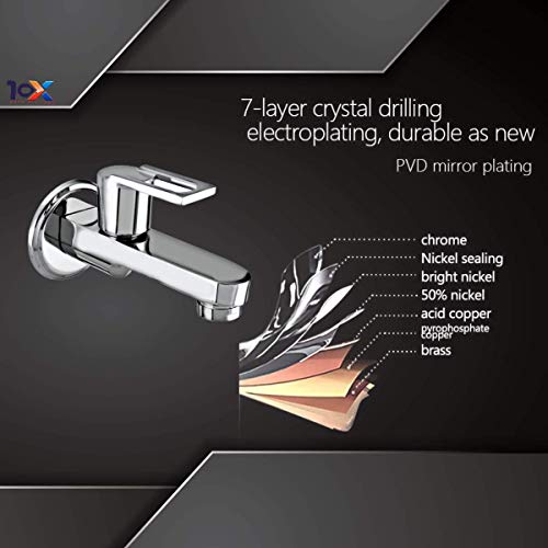 10X Long Body SQ-5232 for Bathroom/Kitchen Wall Mount Chrome Plated Full Brass - Image 2