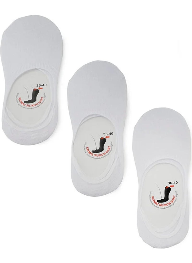 Slazenger - Jamar Women's Sports Ballerina Socks 36-40 White 3 Piece Pack V1 - Image 1
