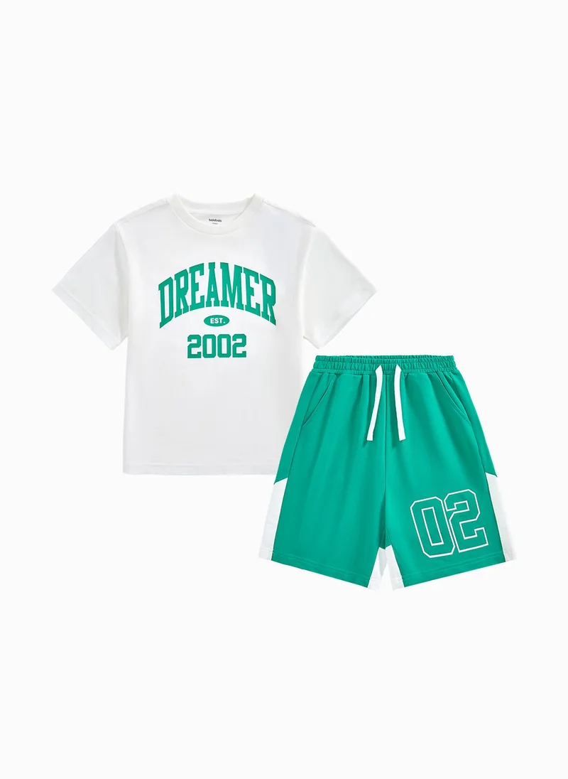 بالابالا Kids Unisex Knit Short Sleeve Suit