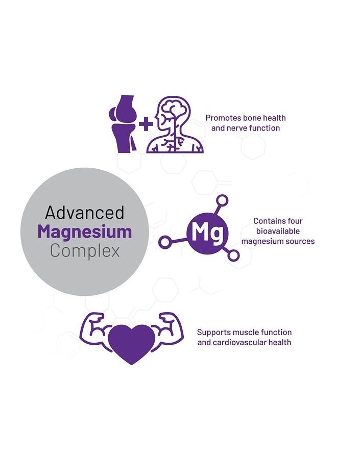AOR - , Advanced Magnesium Complex, Dietary Supplement, Promotes bone and cardiovascular health, muscle and nerve function, 90 Capsules (90 Servings) - Image 1