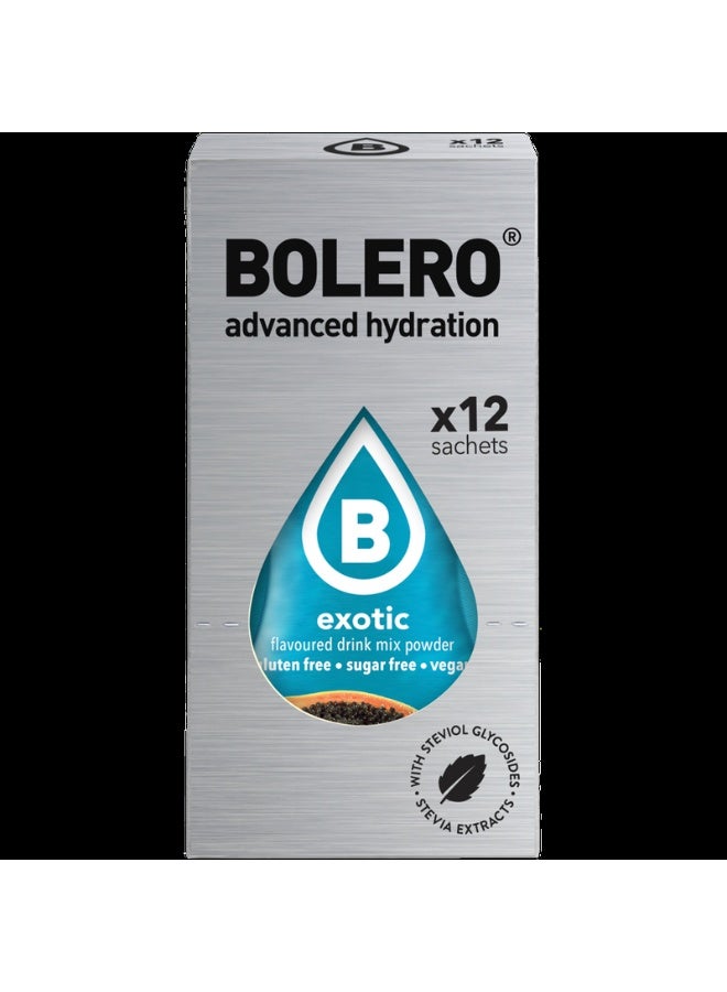 بوليرو منكهات الماء بوليرو - نكهة Exotic فواكه مشكلة (12*3 جرام) - Image 1