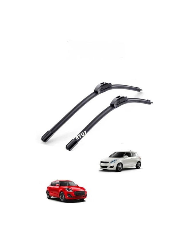 RYU7® All Season Frameless/Soft Beam Wiper Blades Fits For Maruti Swift,Size- 21"/525mm,19"/475mm(Pack of 2) - Image 1