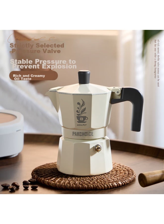 Pakchoice Moka Pot With Dual Valves, Home Italian-style Dual-valve Moka Pot, Small Electric Ceramic Stove Pour-over Coffee Maker Set - Image 2