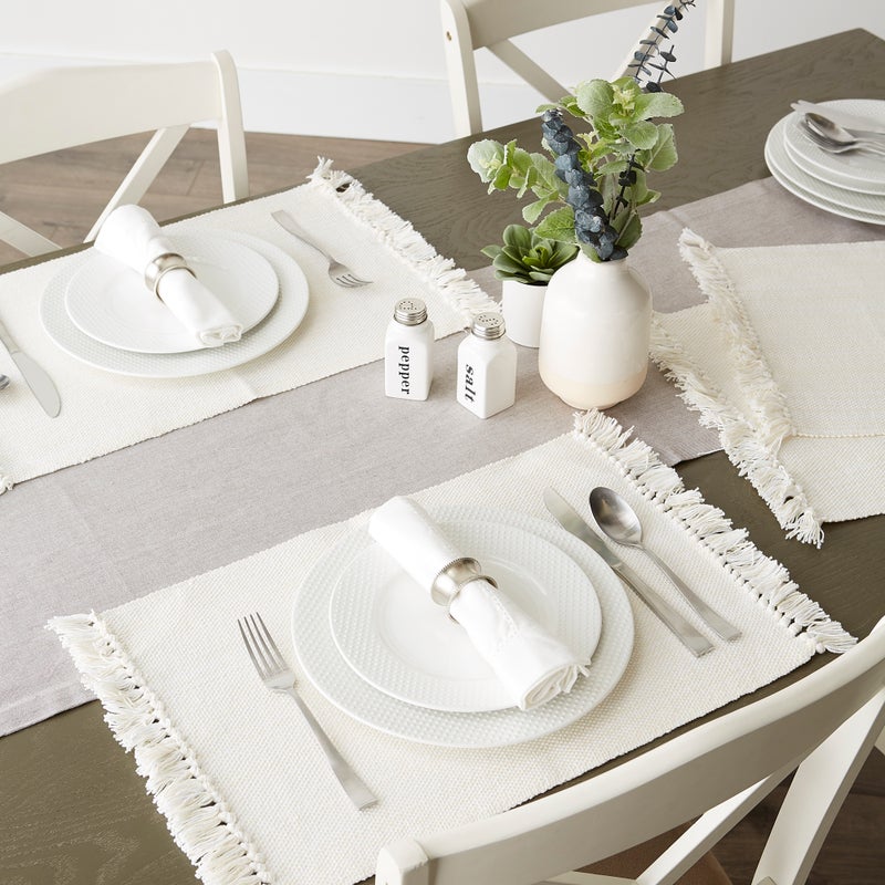 Design Imports DII Variegated Natural Fringe Placemat (Set of 6) - Image 2