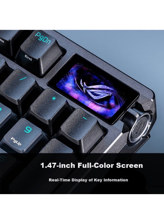 Rog Night Demon 98 He Magnetic Axis Wireless Gaming Keyboard Oled Color Screen Wireless 8k Report Rate Rt0.01 Esports Keyboard Valorant Pbt White - Image 4