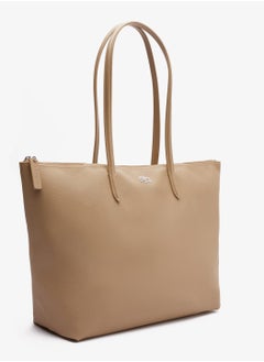 لاكوست حقيبة لاكوست النسائية الكبيرة 12.12 Concept Zip Tote، حقيبة كتف نسائية محمولة باليد، حقيبة أنيقة متعددة الاستخدامات بسعة كبيرة، حقيبة تسوق نسائية، 45 سم × 30 سم × 12 سم، بيج  - Image 4