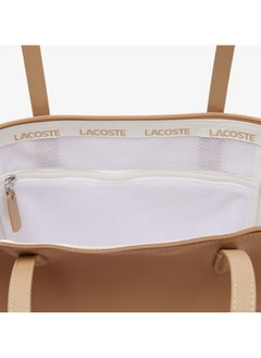 لاكوست حقيبة لاكوست النسائية الكبيرة 12.12 Concept Zip Tote، حقيبة كتف نسائية محمولة باليد، حقيبة أنيقة متعددة الاستخدامات بسعة كبيرة، حقيبة تسوق نسائية، 45 سم × 30 سم × 12 سم، بيج  - Image 5