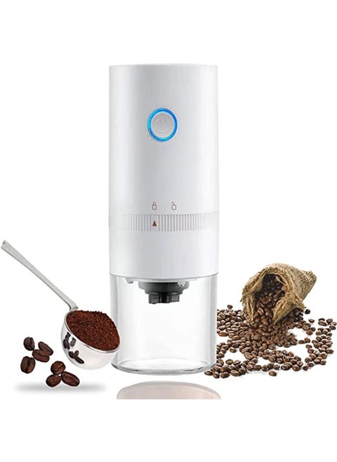 Electric Burr Coffee Grinder - Portable Automatic Rechargeable Coffee Bean Grinder with Multiple Grind Setting, Compact Grinding Tool for Travel Camping Espresso PourOver Drip