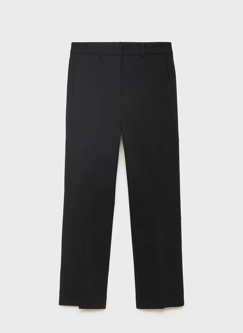 MANGO Straight-cut crop trousers