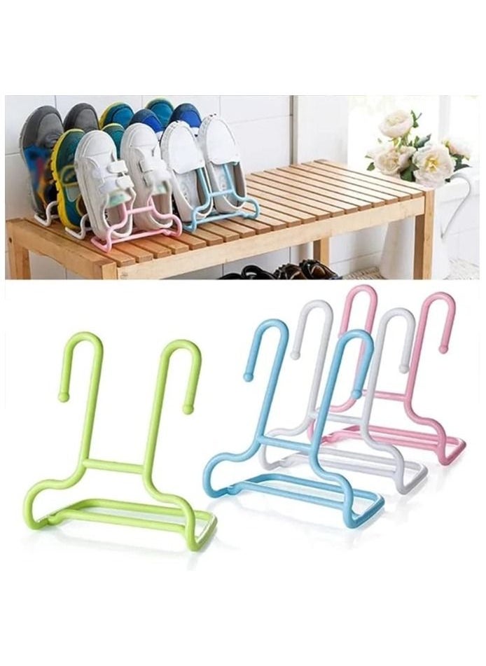 Generic 2PCS/Set Multi-Function Shoe Shelf Organizer, Multi-Function Shelf Drying Rack, Shoe Rack, Stand Hanger, Children Kids Shoes Hanging, Storage Wardrobe Organizer.  - Image 3