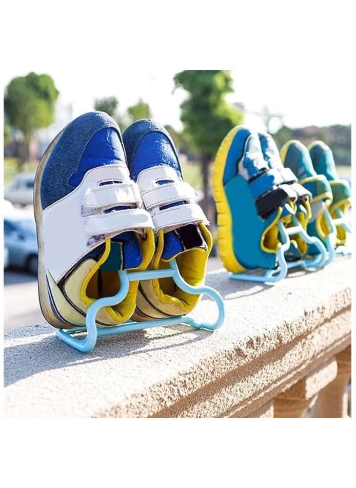 Generic 2PCS/Set Multi-Function Shoe Shelf Organizer, Multi-Function Shelf Drying Rack, Shoe Rack, Stand Hanger, Children Kids Shoes Hanging, Storage Wardrobe Organizer.  - Image 2
