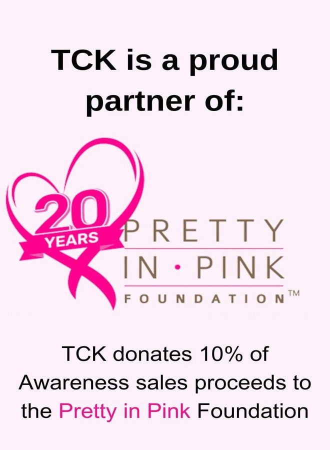 TCK Pink Ribbon Awareness Crew Socks (Hot Pink/Pink, X-Large) - Hot Pink/Pink,X-Large - Image 2