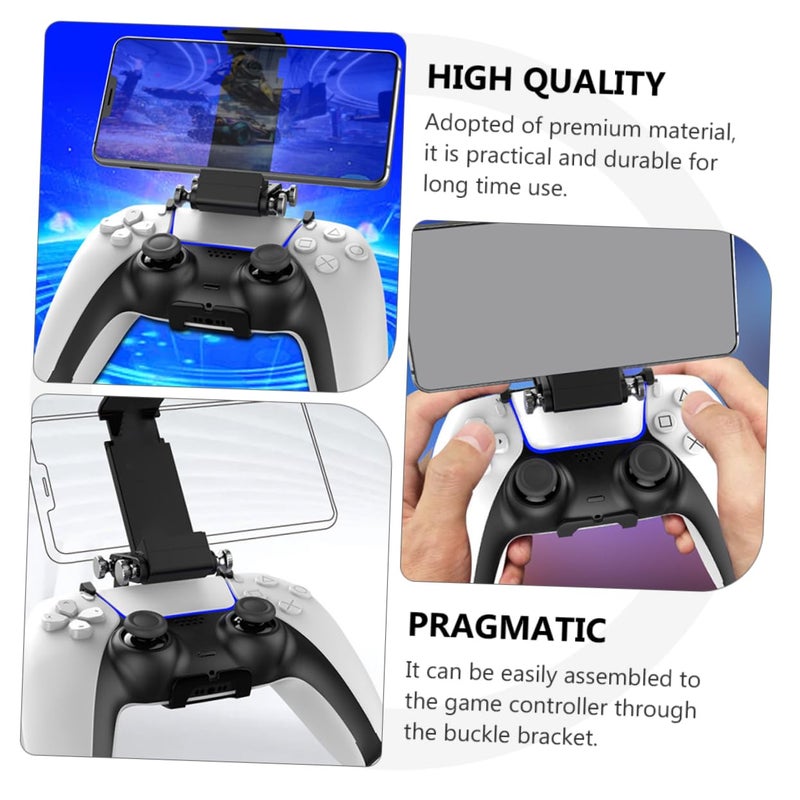 2 Pcs Black Phone Holder Clamp Desk Mount For Gamepad Controller 10 5X7X4CM - Image 4