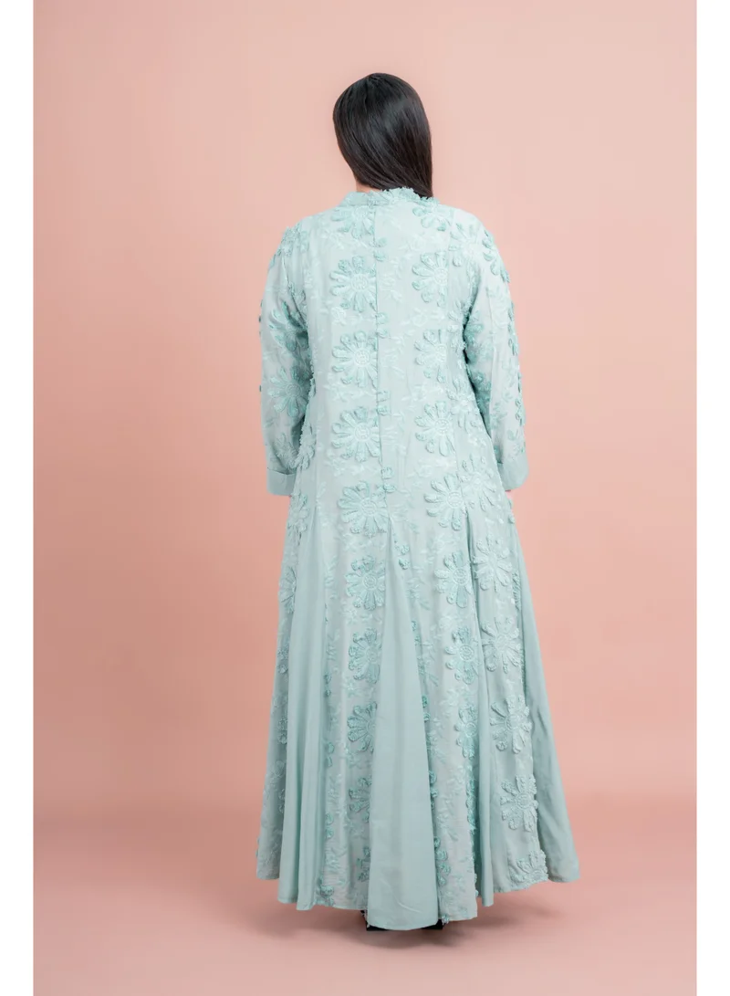 IKKXA Soft Petals Embroidered Jalabiya