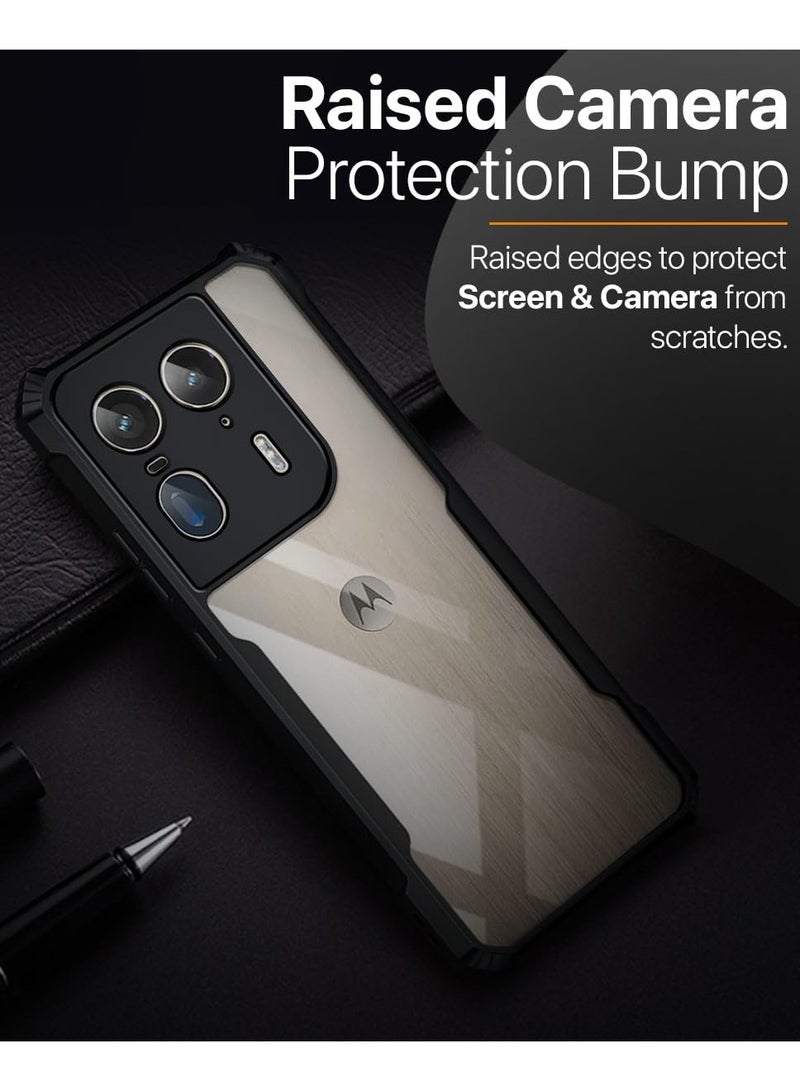 Moto Edge 50 Ultra 5G Back Cover Transparent Crystal Clear Hard PC Back Case with TPU Bumper, Drop Protection Case Cover for Moto Edge 50 Ultra 5G - Image 4