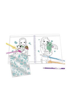 TopModel Coloring Book with Sequins Dragon Love  - Image 2