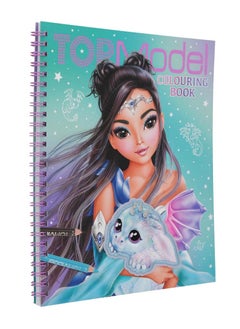 TopModel Coloring Book with Sequins Dragon Love  - Image 1