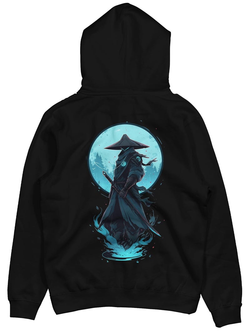 fanideaz Cotton Blend Hooded Regular Fit Dawn Printed Full Sleeve Hoodie For Men, Black_Medium - Image 1