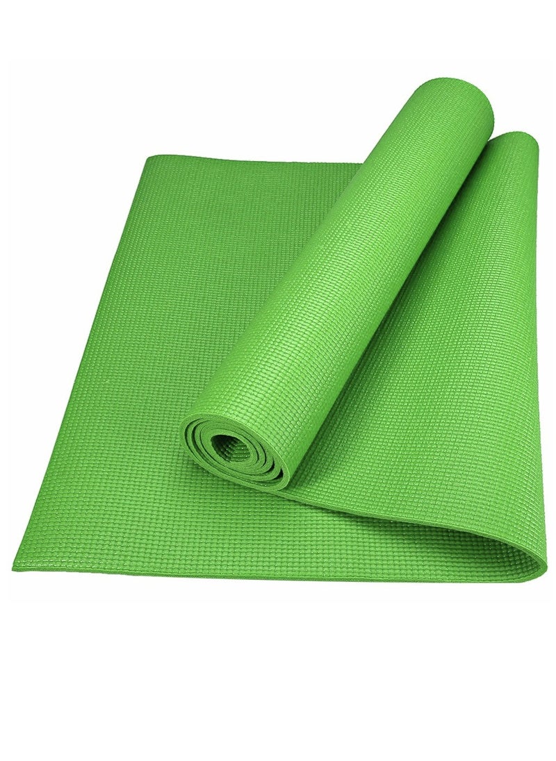 Generic PVC Yoga Exercise Mat With Carrying Bag 6MM Thick x173cm Lx61cm W, Green  - Image 3