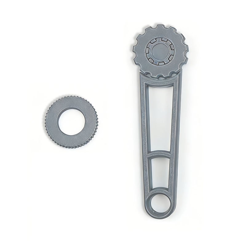 Red Portable Cardboard Punch Tool with Spare Gears for DIY Craft - Image 1