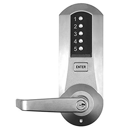 Simplex Kaba 5021XSWL-26D-41 Cylindrical Push Button Lock with Lever Xs Ko Us26D, Satin Chrome - Image 3