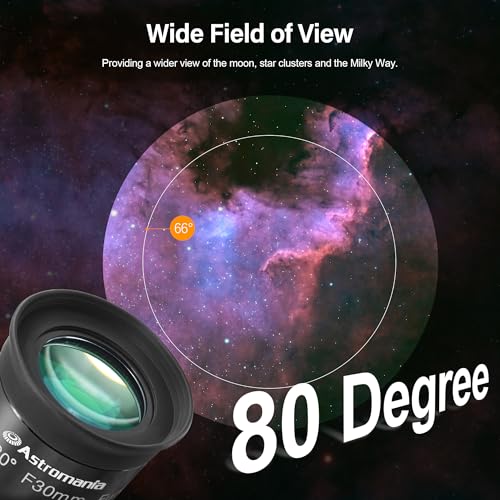 Astromania Telescope Eyepiece 2 inch 30mm - Ultra Wide 80 Degree with Fully Multi-Coated Optics - 2 inch SWA Wide Field Eyepiece Accessory for Astronomy & Stargazing - Compatible with Most Telescopes - Image 2