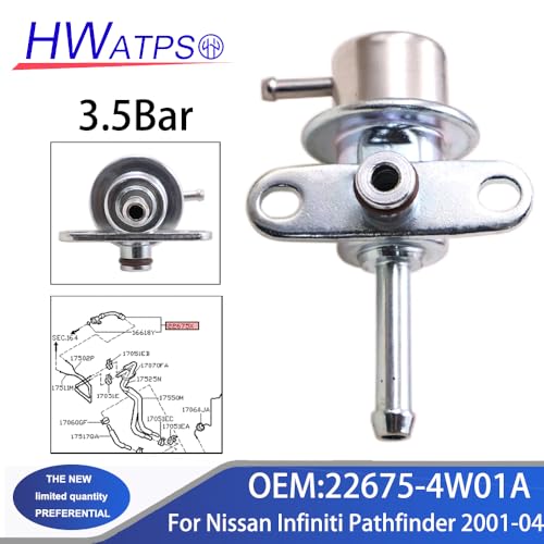 HWATPS 22675-4W01A 3.5BAR Fuel Pressure Regulator For Nissan Pathfinder 2001-2004 Infiniti Qx4 2001-2003 1591055 FPD43 3G1030 - Image 2