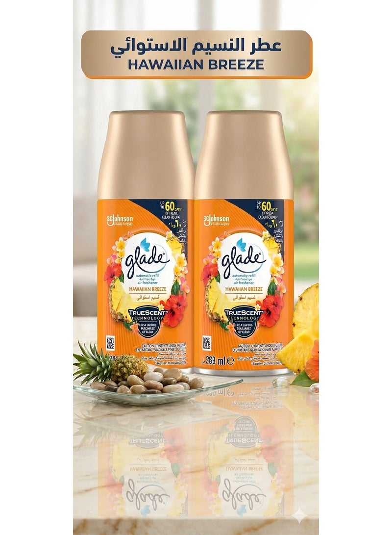 Glade Tropical Breeze Air Freshener Refills 269ml (2 pieces) - Image 2