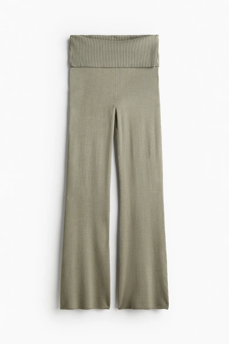 اتش اند ام Flared Fine-Knit Trousers