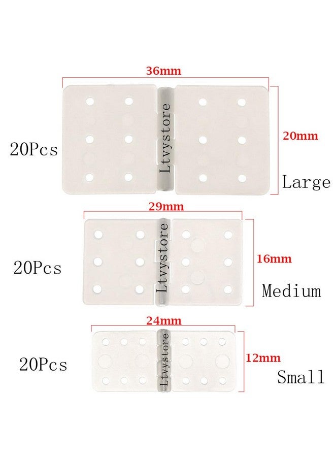 Ltvystore 75Pcs 3Sizes White Pinned Hinge With Removable Split Pins Compatible With Rc Airplane Parts Diy Accessories - Image 2