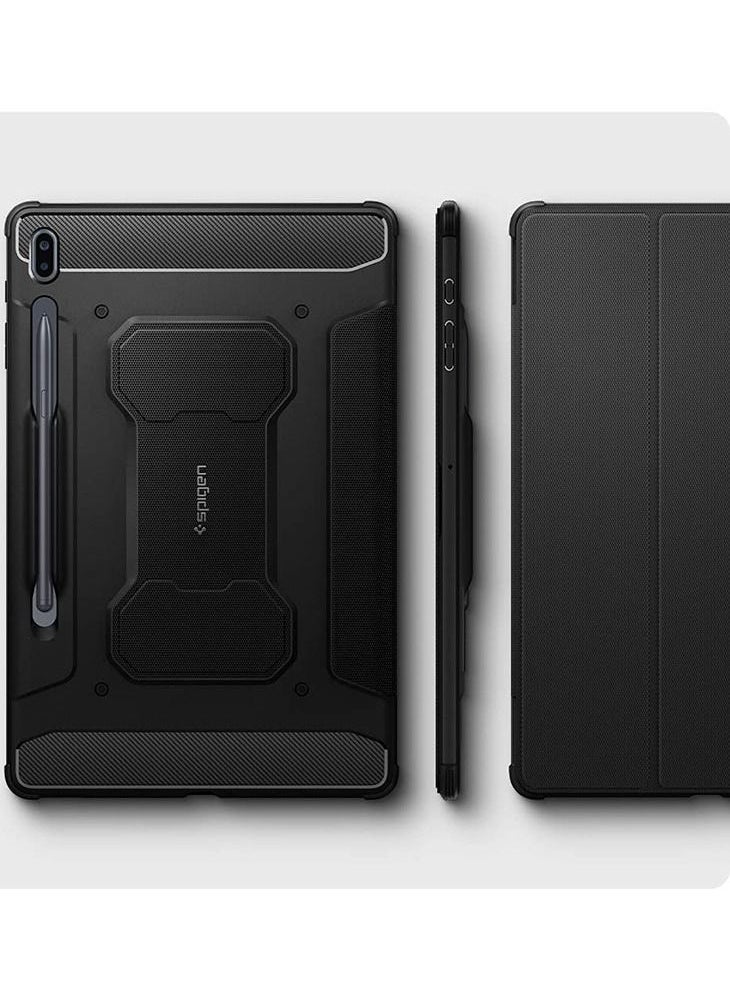 Spigen غطاء حماية Rugged Armor Pro لجهاز سامسونج جالاكسي تاب S7 FE مع حامل قلم S (2021) - أسود  - Image 5