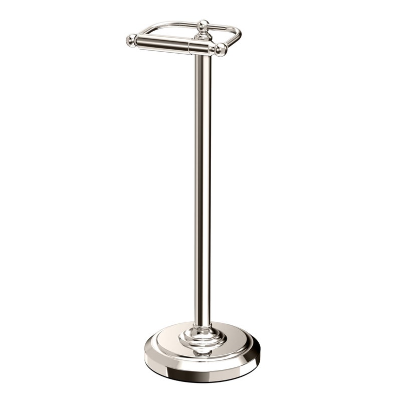 Gatco 1436PN Freestanding Toilet Paper Holder 22 H Polished NickelFloor Standing Weighted Base Toilet Paper Holder Stand