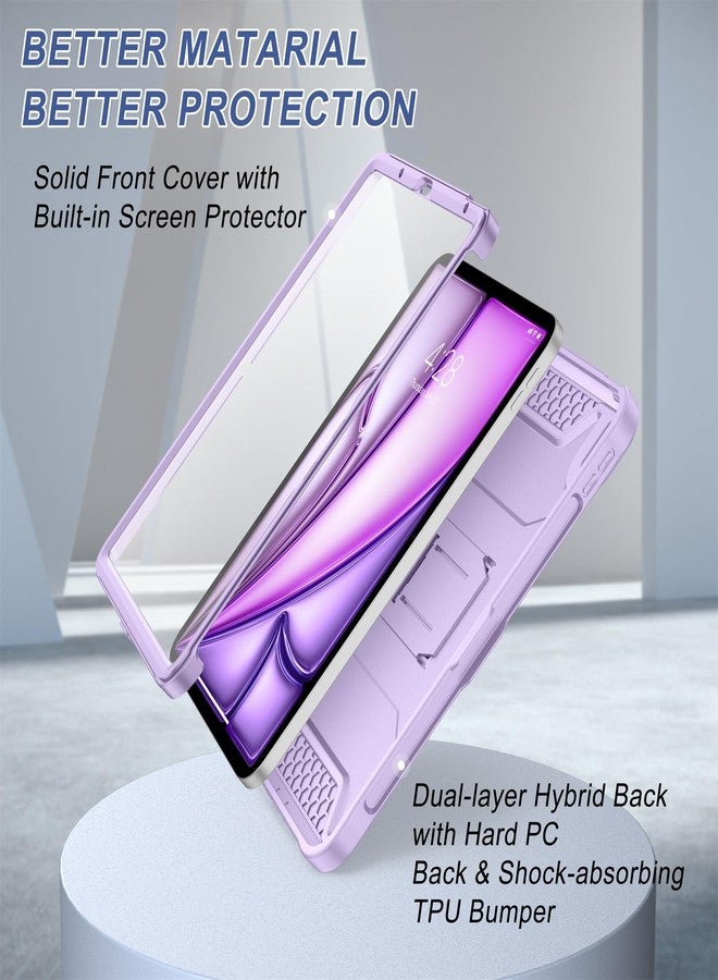 Soke Case for iPad Air 11-inch M3/M2 (2025/2024), iPad Air 5th/4th Generation 10.9-inch (2022/2020), with Built-in Screen Protector and Kickstand, Rugged Full Body Protective Cover - Violet - Image 4